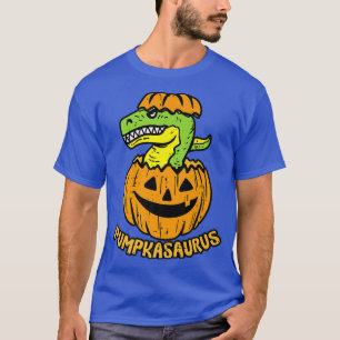 Dinosaur Halloween Pumpkasaurus Pumpkin Boy Tre T-Shirt