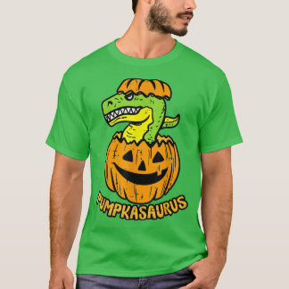 Dinosaur Halloween Pumpkasaurus Pumpkin Boy Tre T-Shirt