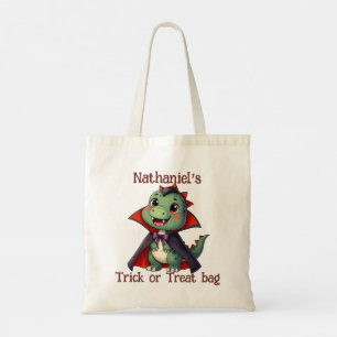 Dinosaur Halloween Trick oder Treat Tote Bag Tragetasche