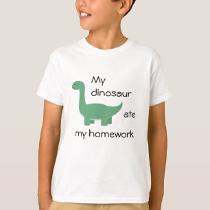 Dinosaur-Hausaufgaben-Shirt T-Shirt