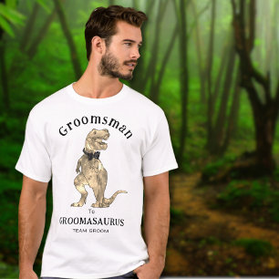 Dinosaur Hochzeit Lustiger Junggesellenabschied Tr T-Shirt