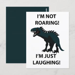 Dinosaur Ich lache einfach lustiger Dinosaurier Postkarte