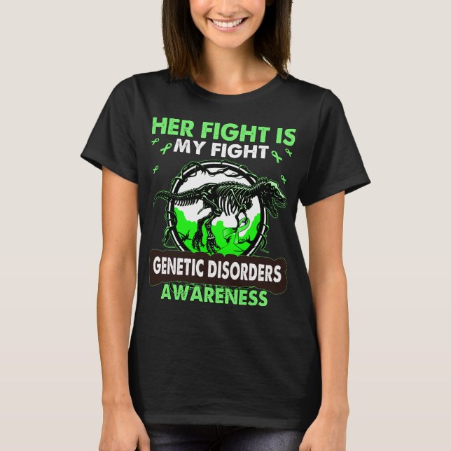 Dinosaur Ihr Kampf ist mein Kampf gegen GENETISCHE T-Shirt (Vorderseite)