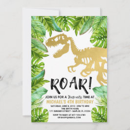 Dinosaur invitation à l'anniversaire Dino Party Bo