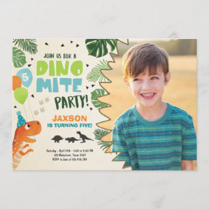 Dinosaur invitation anniversaire Dino mite T-Rex f