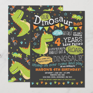 Dinosaur Invitation Anniversaire Dinosaur Roar Par