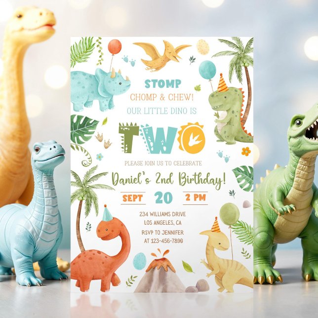 Dinosaur Invitation Anniversaire, Dinosaure ÉDITAB (Créateur téléchargé)