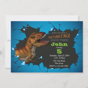 Dinosaur invitation d'anniversaire