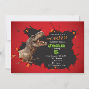 Dinosaur invitation d'anniversaire
