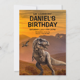 Dinosaur invitation d'anniversaire, Anniversaire d