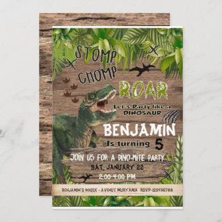 Dinosaur invitations anniversaire, Dinosaur Annive