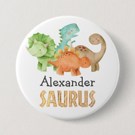 Dinosaur Jurassic 1. Geburtstag Thema Button