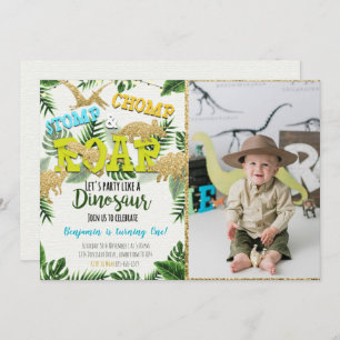 Dinosaur Jurassic Invitation Anniversaire Avec Pho