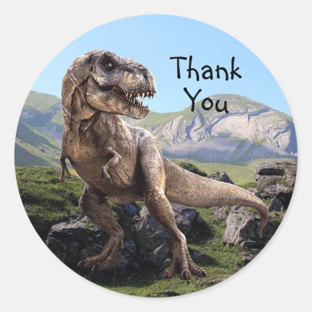 Dinosaur Jurassic Park Danke schön schön Runder Aufkleber (Vorderseite)