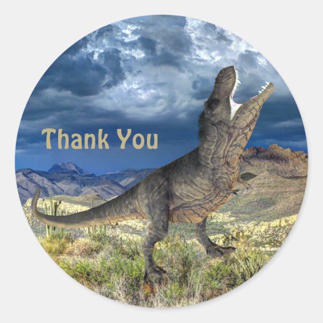 Dinosaur Jurassic Park Danke schön schön Runder Aufkleber (Vorderseite)