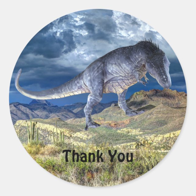 Dinosaur Jurassic Park Danke schön schön Runder Aufkleber (Vorderseite)