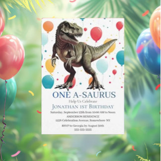 Dinosaur Jurassic World Einladung