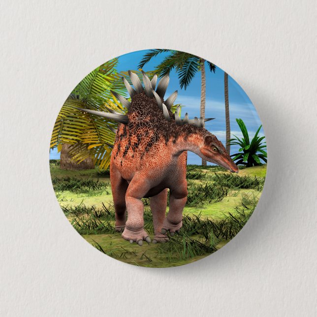 Dinosaur Kentrosaurus Button (Vorderseite)