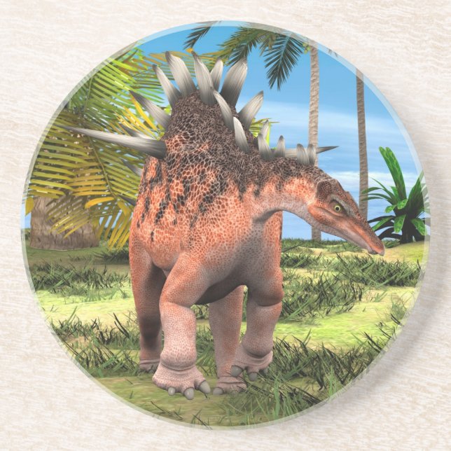 Dinosaur Kentrosaurus Sandstein Untersetzer (Vorne)