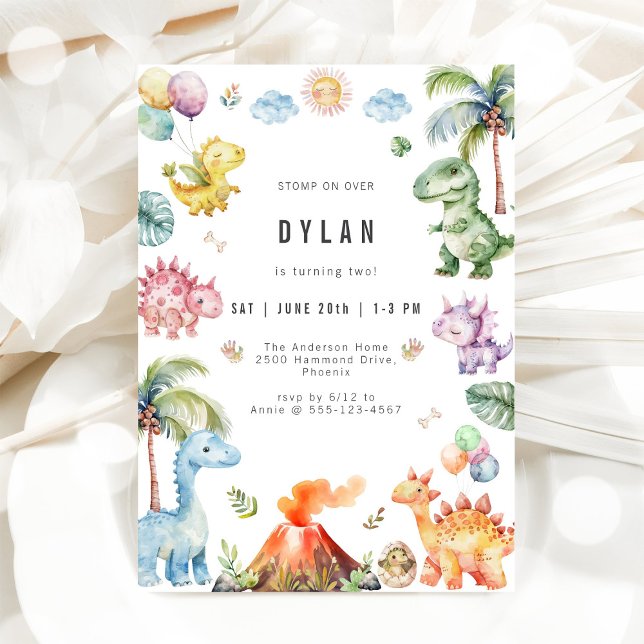 Dinosaur Kids Birthday Party Invitation Einladung (Von Creator hochgeladen)