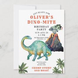 Dinosaur Kids Einladung zum Geburtstag
