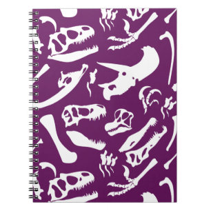 Dinosaur Knochen (Lila) Notizblock