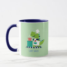 Dinosaur-Koch personalisierte Tasse