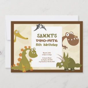 Dinosaur Land Anniversaire Invitation