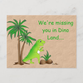 Dinosaur Land Niedlich Dino Postkarte