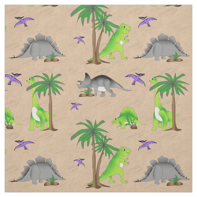 Dinosaur Land Niedlich Dino Stoff (Muster)