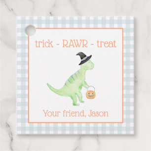 Dinosaur Leckerei Rawr Blue Orange Halloween Kinde Geschenkanhänger