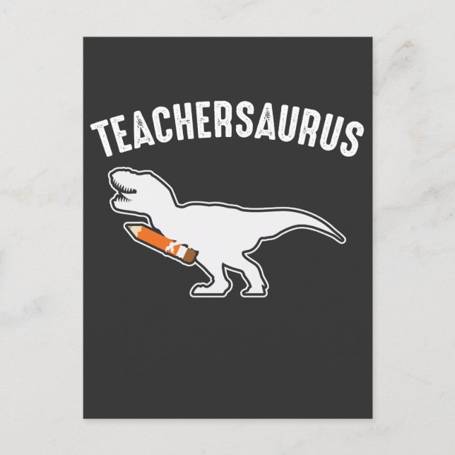 Dinosaur-Lehrer zurück zur Schule Dino Lover Postkarte (Vorderseite)