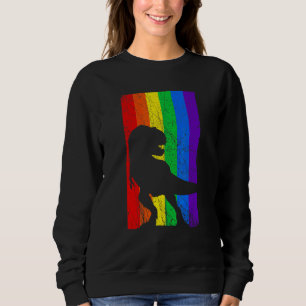 Dinosaur LGBT Regenbogenflagge Schwul Lesbisch Sto Sweatshirt