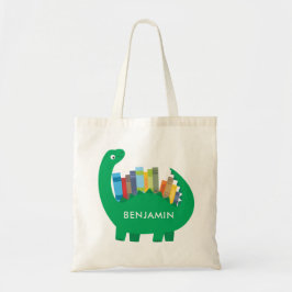 Dinosaur Library Book Tote Bag Tragetasche
