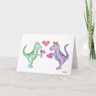 Dinosaur-Liebe Karte