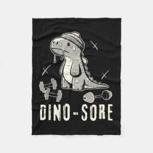 Dinosaur lustiger Fitnessstudio T-Rex Bodybuilding Fleecedecke