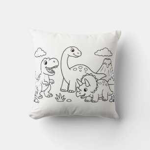 Dinosaur Malbuch Kissen Kinderzimmer Dekoration