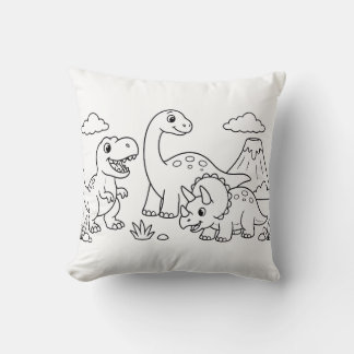Dinosaur Malbuch Kissen | Kinderzimmer Dekoration
