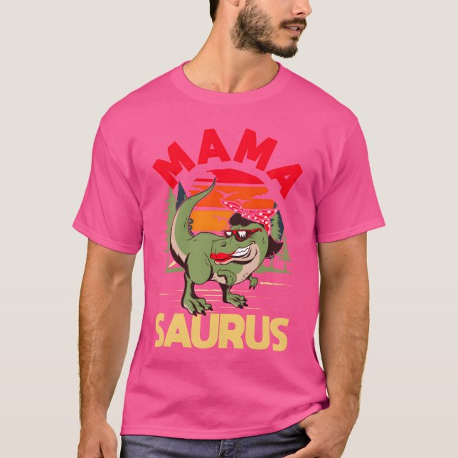 Dinosaur Mama Funny Dino Mutter lustig T-Shirt (Vorderseite)