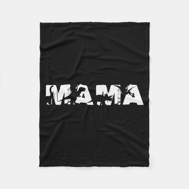 Dinosaur Mama Funny In Mother's Day For Mamasaurus Fleecedecke (Vorderseite)