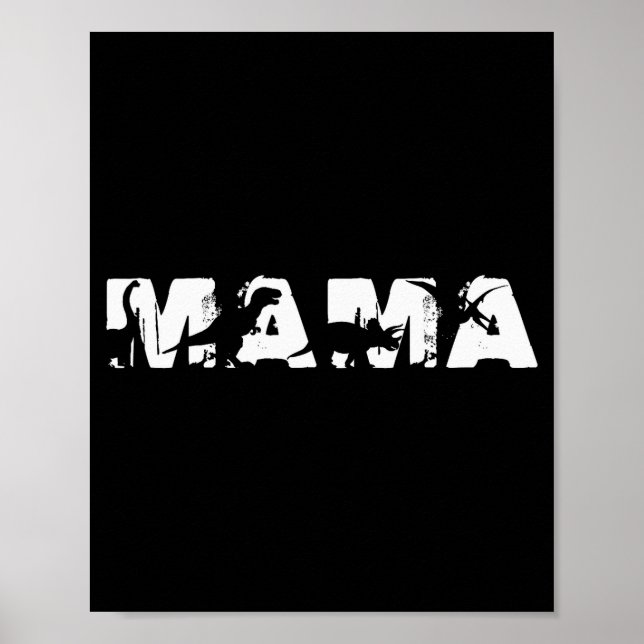Dinosaur Mama Funny In Mother's Day For Mamasaurus Poster (Vorne)
