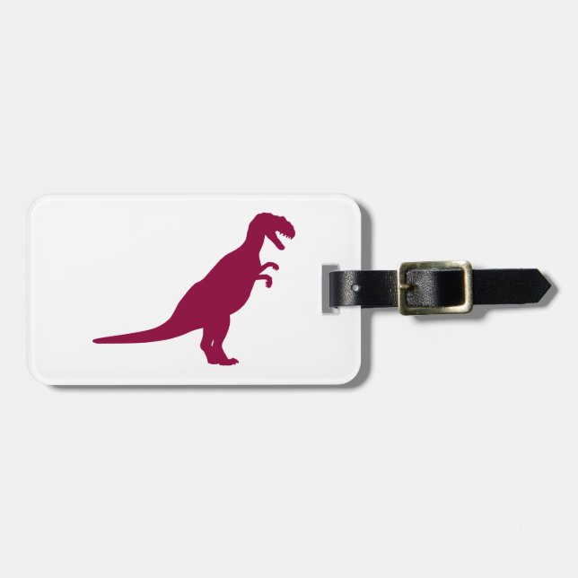 Dinosaur Maroon Gepäckanhänger (Vorderseite horizontal)