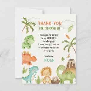 Dinosaur Merci Cartes - Fête d'anniversaire de gar
