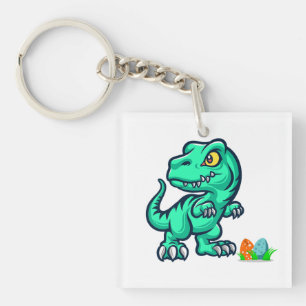 Dinosaur mit Eiern Schlüsselanhänger