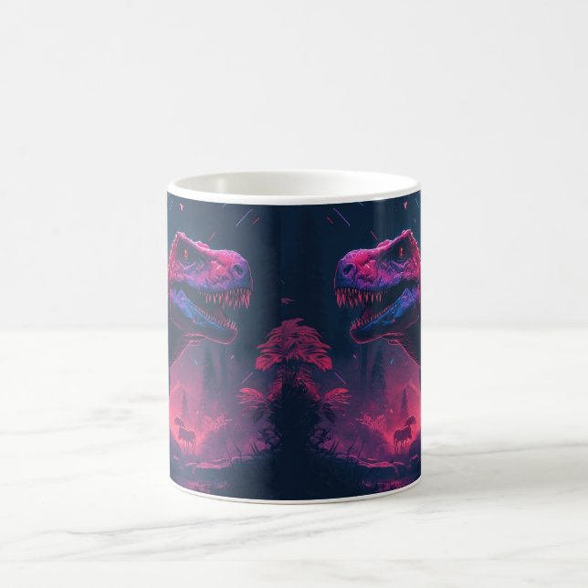 Dinosaur mit farbenfroher Vorgeschichte• Lustiger  Kaffeetasse (Mittel)