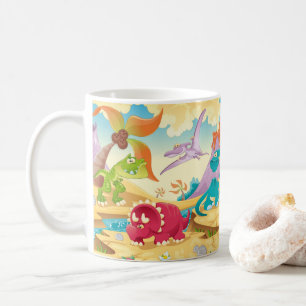 Dinosaur mit farbenfroher Vorgeschichte• Lustiger Kaffeetasse