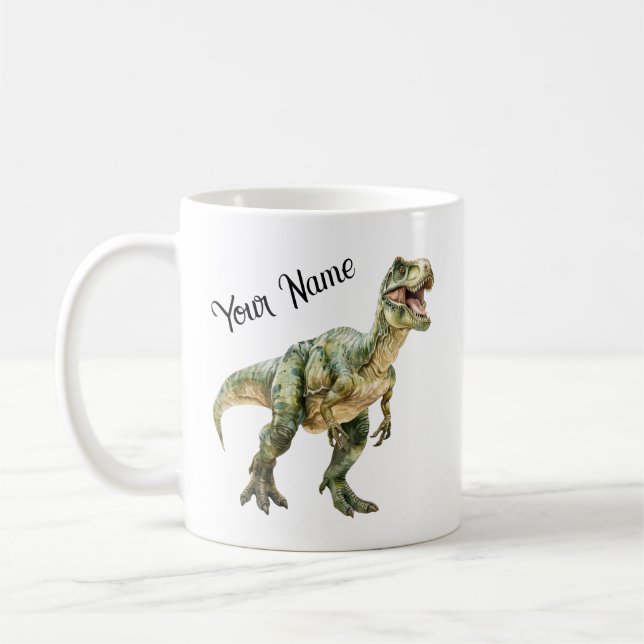 Dinosaur Month | Spaß Prähistorischer Kaffee für D Kaffeetasse (Links)