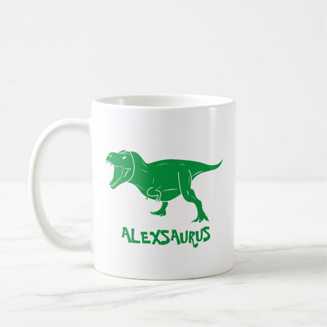 Dinosaur Mug personnalisé, Dons amusant pour les e (Gauche)