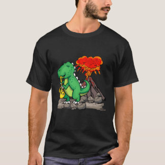 Dinosaur Musik Geschenk Jazz Musik Band Saophon re T-Shirt