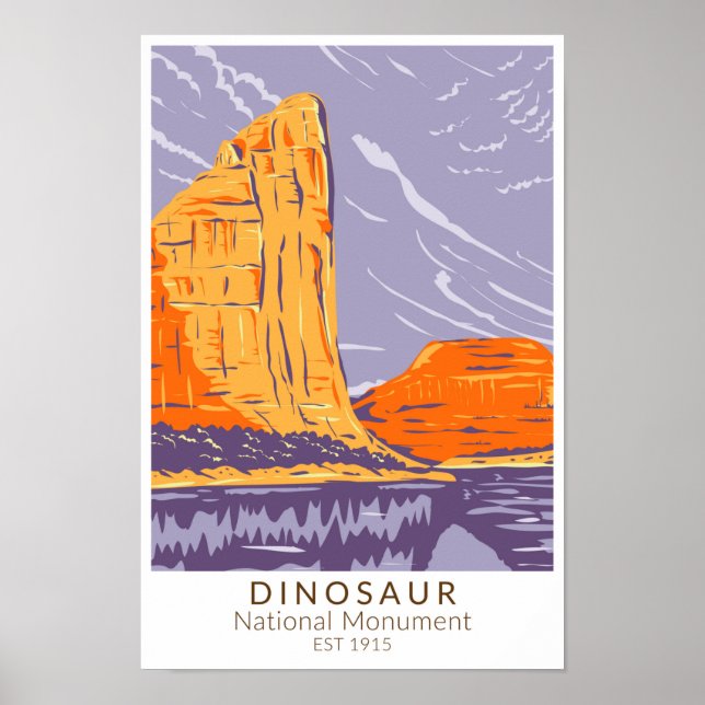 Dinosaur-Nationaldenkmal Vintag Poster (Vorne)